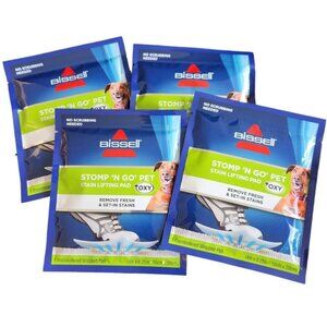 Bissell Stomp 'N Go Pet Stain Lifting Pad + OXY 4 Pack